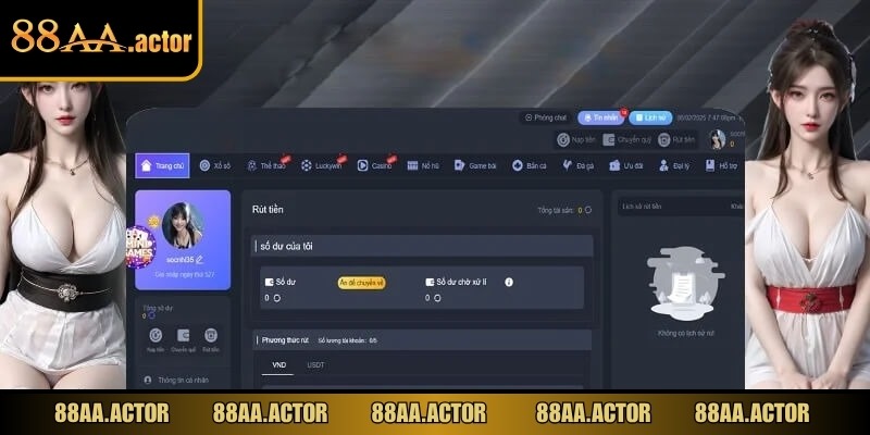 Rút tiền 88AA là bước quan trọng với bet thủ